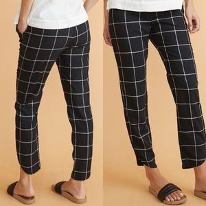 Marine Layer Allison Pant in Black Windowpane